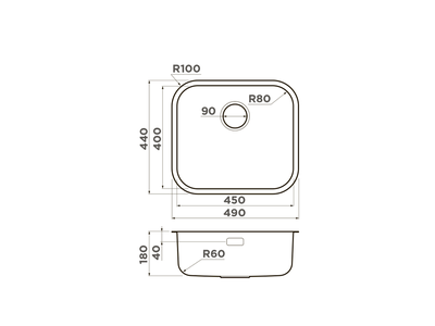 Мойка OMOIKIRI OMI 49-U/I