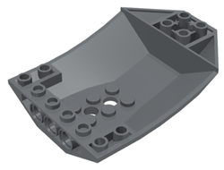 Cockpit 8 x 6 x 2 Curved, Dark Bluish Gray (42021 / 6074643 / 6190007)
