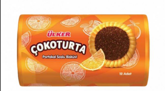 ULKER ПЕЧЕНЬЕ COKOTURTA С АПЕЛЬСИНОМ, 300 ГР. (12 ШТ.)