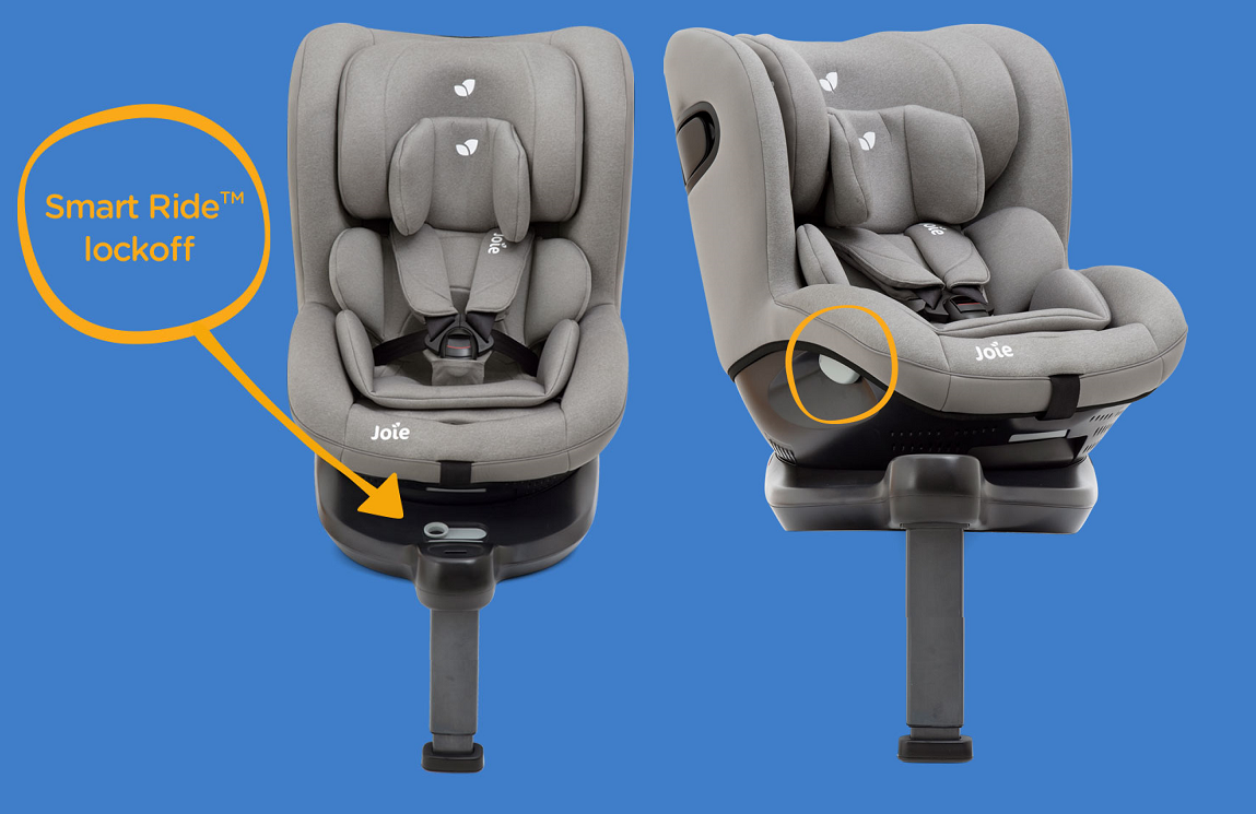 Автокресло Joie i-Spin 360 устанавливается на собственную поворотную базу isofix