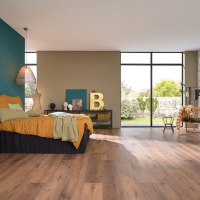 Биополы Wineo PURLINE 1000 wood XL Дуб Рустик Нуга PL315R в интерьере комнаты