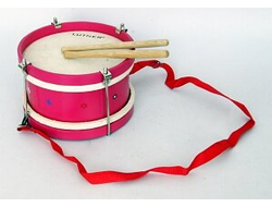 Детский барабан розовый