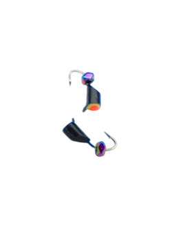 30-01-206/ Мормышка вольфр. "Народная" "СТОЛБИК" + неправильный квадрат хамелеон Ø3 вес 0,7гр (уп-ка 10шт.)