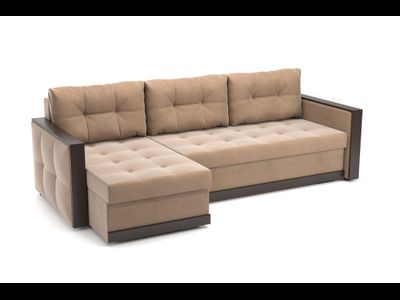 БРУНО угловой диван ULTRA COCOA светло-коричневый (Софт)