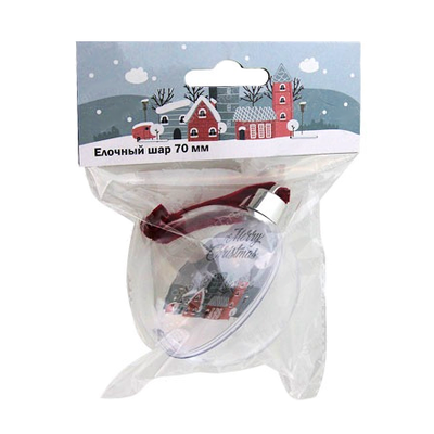Шар ёлочный. Цвет: прозрачный, 70 мм.