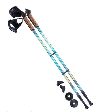 Палки для скандинавской ходьбы Berger , 77-135 см, 2-секционные Starfall синий/серый/жёлтый