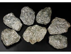 Кварц-слюдяной сланец в ассортименте, Россия, Северный Кавказ, КЧР, река Малый Блыб (45-60 мм, 50-58 г) №29786