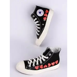 Кеды Converse Play Comme Des Garçons Love черные