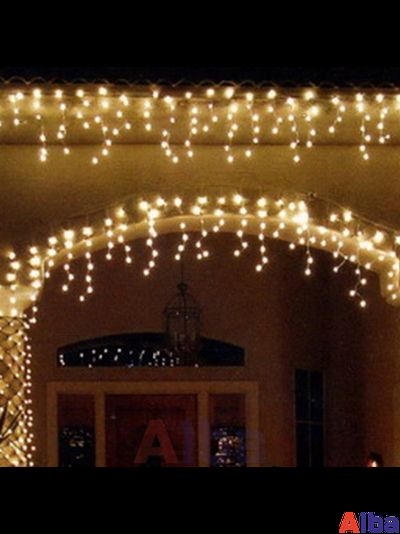 Бахрома 3*0.9 м БЕЛЫЙ ТЕПЛЫЙ, мерцание IP 65