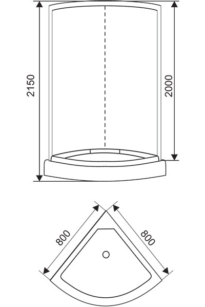 Душевая кабина STYLE S-30 (80 x 80)