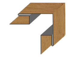 Сложный наружный угол для металлического сайдинга Ecosteel 75x75x0.5 мм