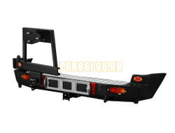 Задний силовой бампер серии Трофи на Chevrolet NIVA 2002-2020 (03.117.03)