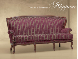 ИТАЛЬЯНСКИЙ ДИВАН FILIPPONE LISCIO В ДЕРЕВЯННОМ КАРКАСЕ 615/K - ФАБРИКА MORELLO GIANPAOLO