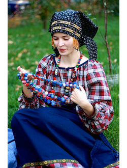 Русская народная женская рубаха "Мезенская"