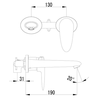 Смеситель для раковины Status LM4426C