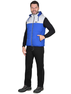 Жилет "СИРИУС-ДРАЙВ" (на подкладке флис) васильковый с жемчужным