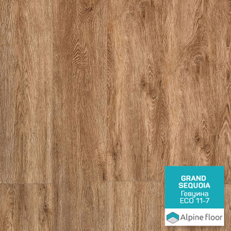 Каменно-полимерная плитка SPC Alpine Floor коллекции Grand Sequoia ECO 11-7 Гранд Секвойя Гевуина