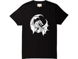 Футболка чёрная хлопковая год Дракона №8