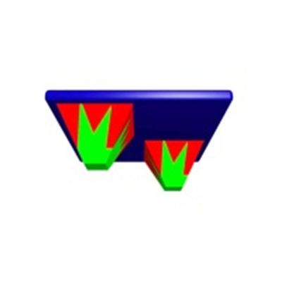 Мат второго уровня с пирамидками снизу