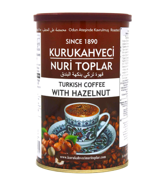 Турецкий кофе Kurukahveci Nuri Toplar с фундуком 250 гр.