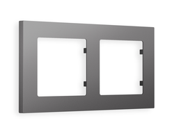 Рамка 2-ая Антрацит серый, коллекция TECHNO - Ambrella Volt - ALFA