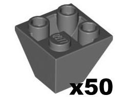 Slope, Inverted 45 2 x 2 Double Convex, Dark Bluish Gray (3676 / 4210862)