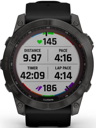Умные часы Garmin Fenix 7X Sapphire Solar Wi-Fi, серый/черный