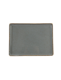 Блюдо прямоугольное 35*25 см фарфор цвет тёмно-серый