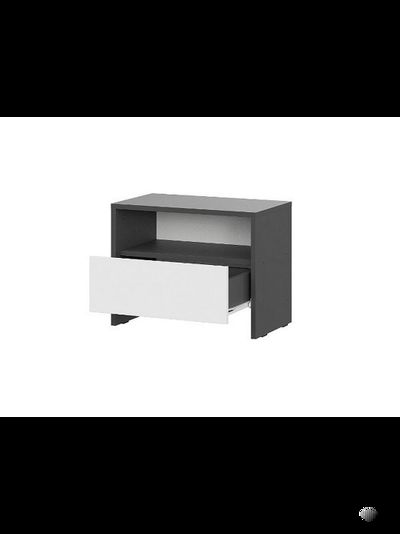 Дольче Тумба прикроватная  Графит/Белый