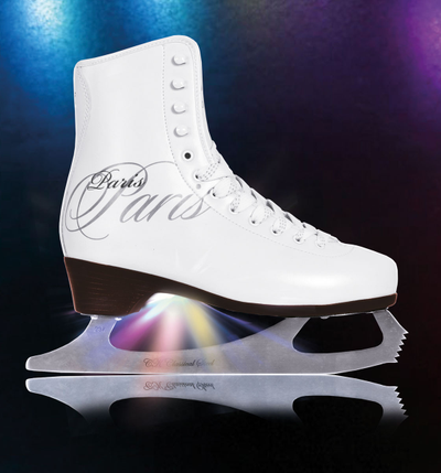 Фигурные коньки СК PARIS LUX tricot с подсветкой