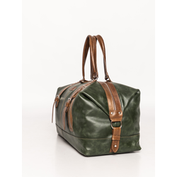 Кожаная дорожная сумка Campora Premium dark green (арт. 
4019-11)