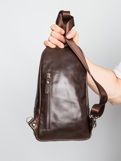 Кожаный кросс-боди рюкзак Crespino brown (арт. 
3106-52)