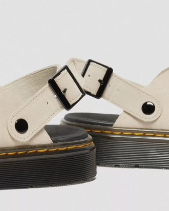 Dr Martens Carlson Suede Mules бежевые