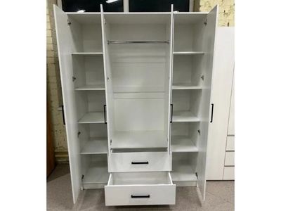 Шкаф 4-х створчатый Фьюжн ШК-14 белый (БТС)