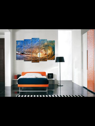 Модульная картина "Яркие волны"