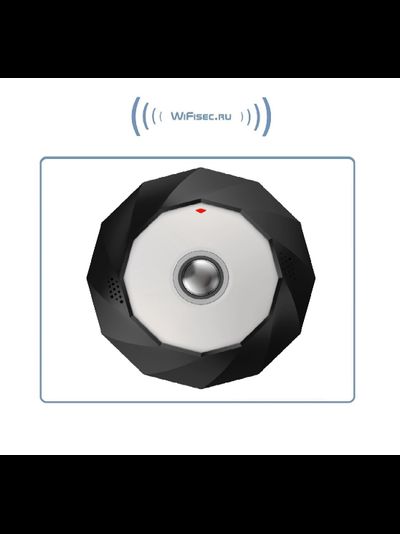 Потолочная - настенная WiFi/LAN видеокамера панорамная с DVR, Full HD 3Mp (IP Pro (VR cam. EseeCloud))