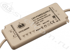 БЛОК ПИТАНИЯ CV12-24VFP, IP44 пластик, крышка 220В/12Вт, 24В, 132х52х13мм