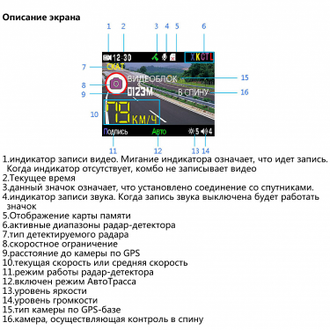 Karadar K320SG Радар-детектор+видеорегистратор 3 в 1