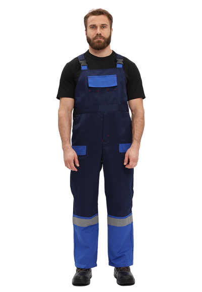 Костюм "РЕСПЕКТ" куртка/полукомб. цвет: ВАСИЛЕК/Т.СИНИЙ