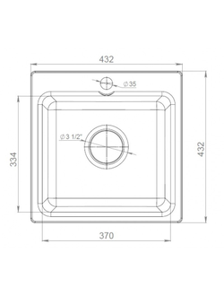 Мойка композитная GRANFEST SMART GF-SM 430 (432*432) бежевый белый песочный