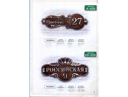 Табличка литьевая алюминиевая