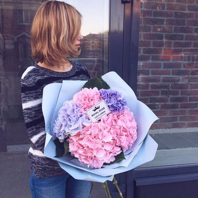 Букеты из 5 гортензий