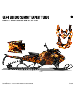 Наклейки на снегоход GEN4 G4 SKI DOO Expert Turbo №2203