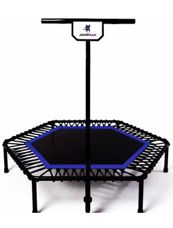 Фитнес батут для джампинга с ручкой JumpMan 135 см (синий)