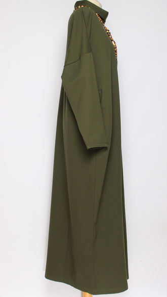 Платье "Кимоно хомут" хаки р.50,52,56