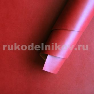 искусственная кожа Vivella (Италия), цвет-темно-красный 4718, размер-35х25 см