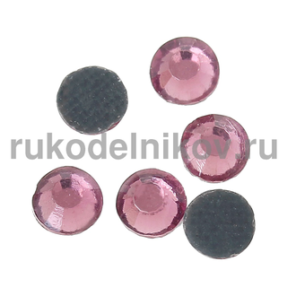 термостразы плоская спинка ss16 (4 мм), цвет-розовато-лиловый, материал-стекло, 3 гр/уп