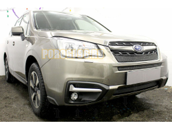 Защита радиатора Subaru Forester 2016- black низ PREMIUM