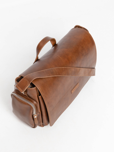 Кожаная мужская сумка Toara Premium brown (арт. 5058-63)