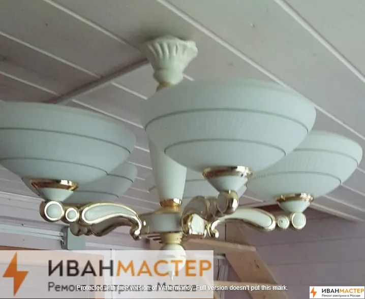 Установка светильников